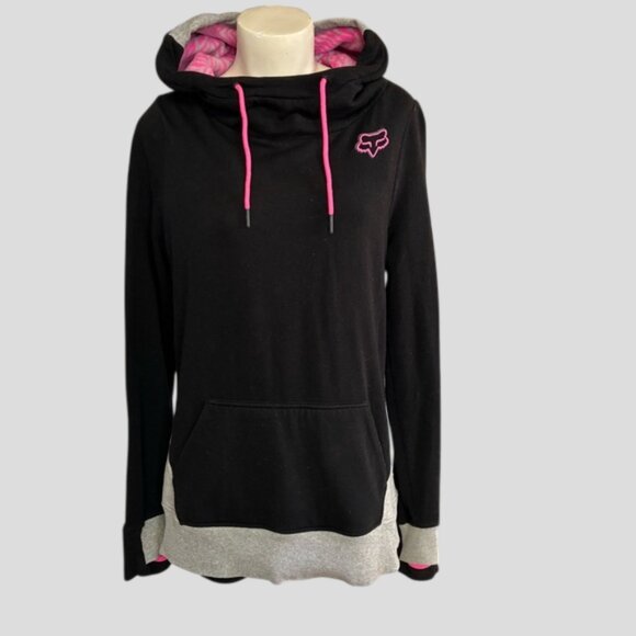 Fox Racing Cowl Funnel Neck Pullover Hooded Sweatshirt Hoodie - Picture 1 of 14